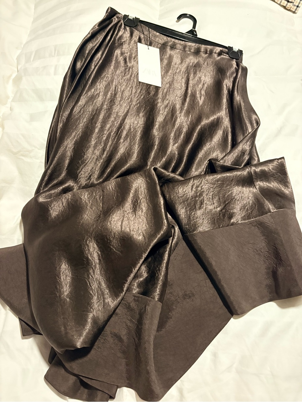 Zara Metallic Brown Maxi Skirt - Picture 3 of 4